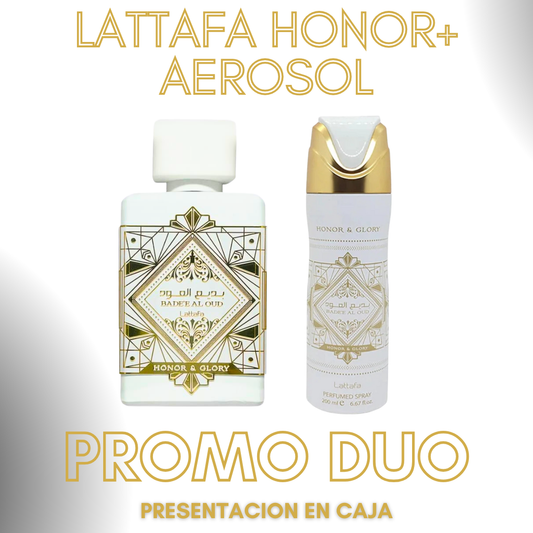 Promo 4 Lattafa Honor + aerosol