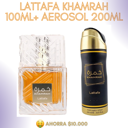 Promo 6 Lattafa Khamrah (CAJA) + aerosol